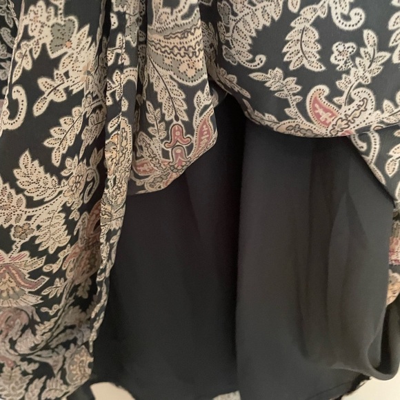 The Loft Floral Dk Gray and Pink Women's Longsleeve Dress in PXL - Picture 5 of 6